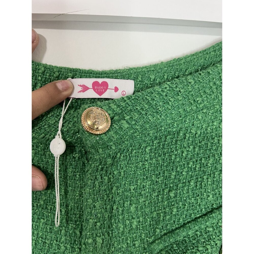 Buddy Love Green High Waist Shorts - Picture 4 of 6